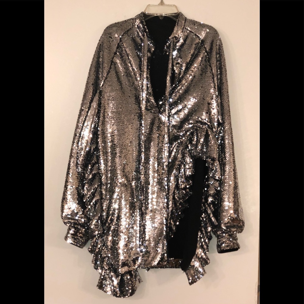 Silver Sequin Top/Dress